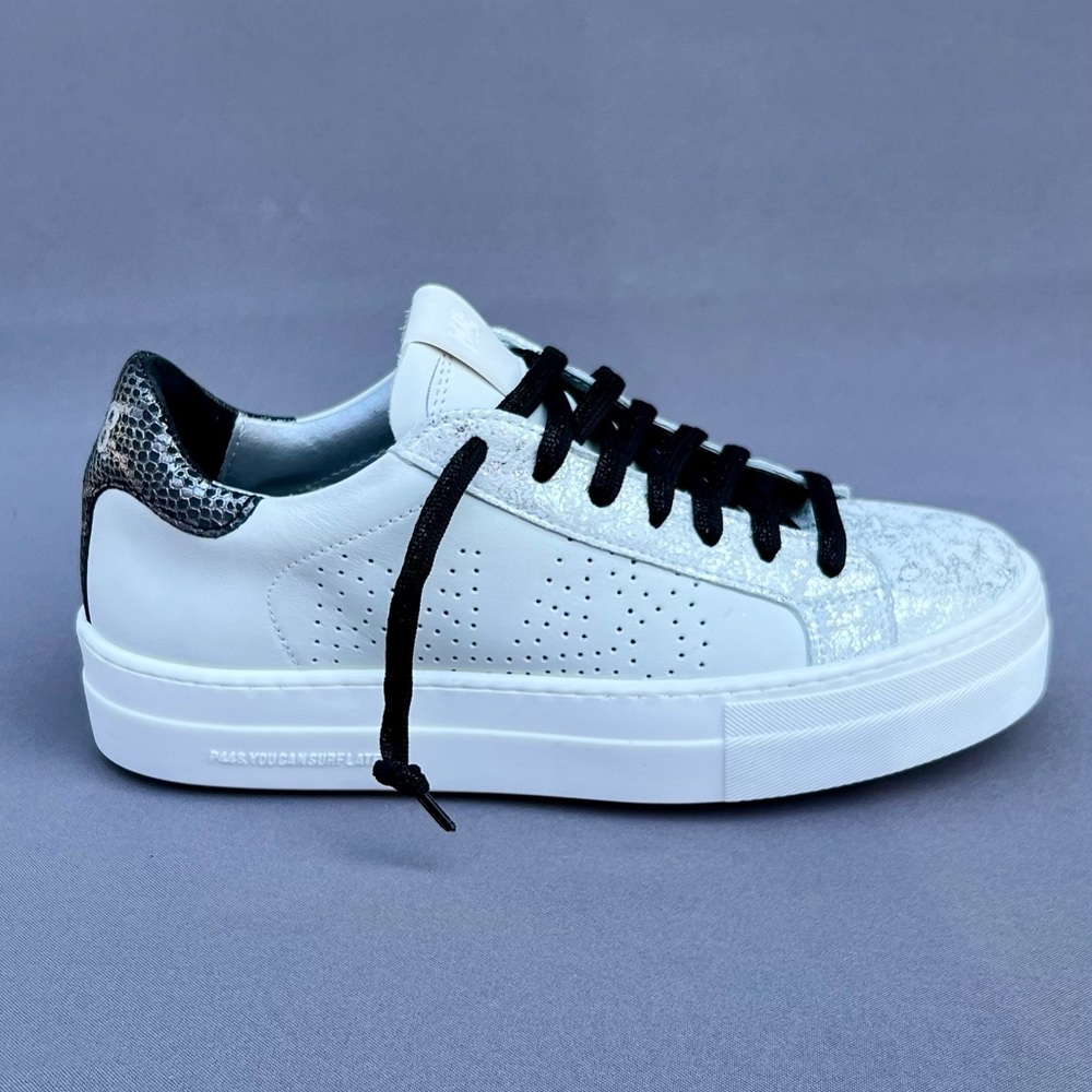 P448 White and Black Sneakers - Picture 3 of 10
